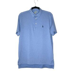 Ralph Lauren Men’s Small Golf Performance Blue Heathered Short Sleeve Polo
